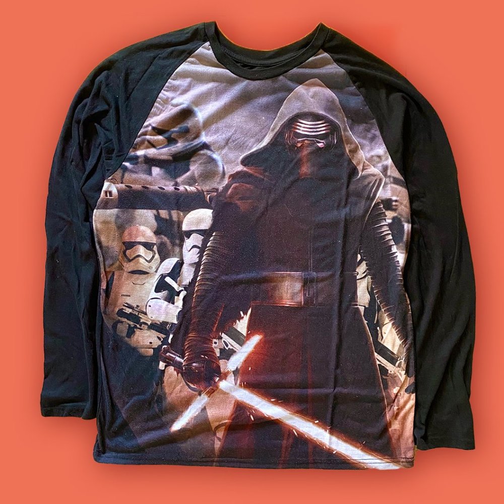 Star Wars The Force Awakens Kylo Ren & Stormtroopers Long Sleeve Graphic Tee